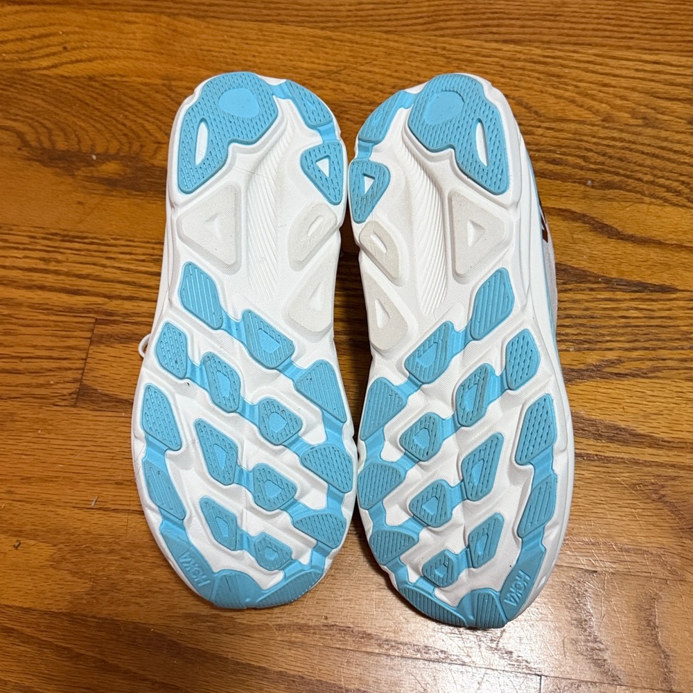 Hoka Women's White and Light Blue Athletic Shoes - Picture 4 of 4